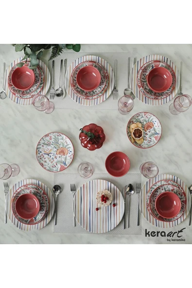 Takım Yemek Nordıc Frambuaz 24 Parça 6 Kişilik - 2
