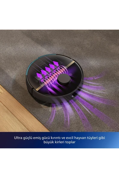 Philips 7000 Islak Kuru Robot Süpürge, 5000 PA,Titreşimli Mop,Sert Zemin ve Halıya Uygun, XU7000/01 - 8