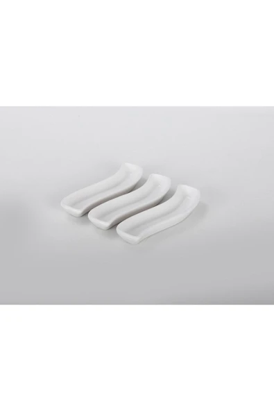 Mat Beyaz İvory Zeytinlik 18 Cm 3 Adet - 3