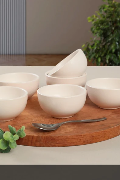Mat Beyaz Bulut Çerezlik / Sosluk 8 Cm 6 Adet