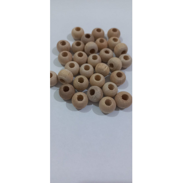 Ahşap Sade Makrome Boncuk 50gr 10mm - 2