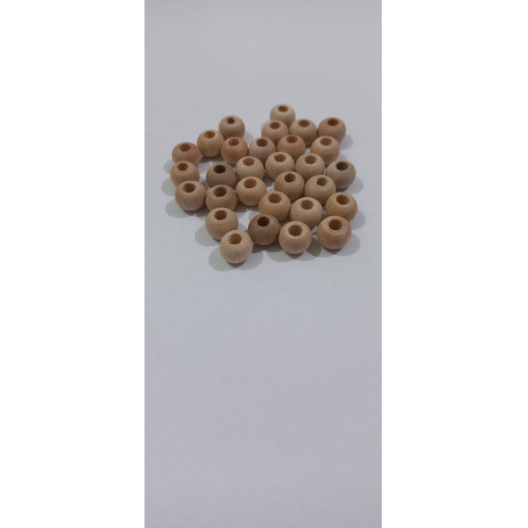 Ahşap Sade Makrome Boncuk 50gr 10mm - 3