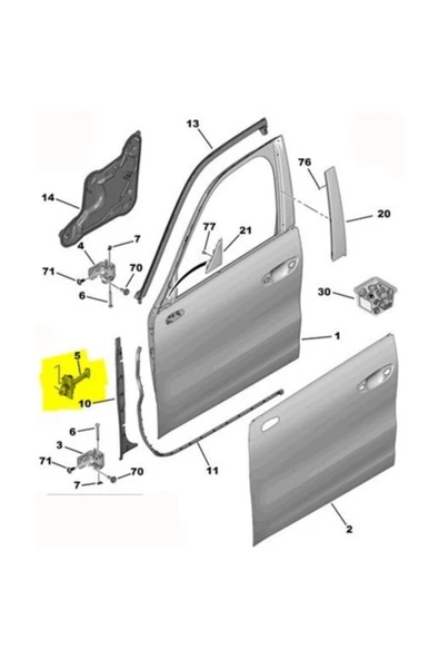 Citroen C4 Picasso   Ön Kapı Gergisi    9181.k3