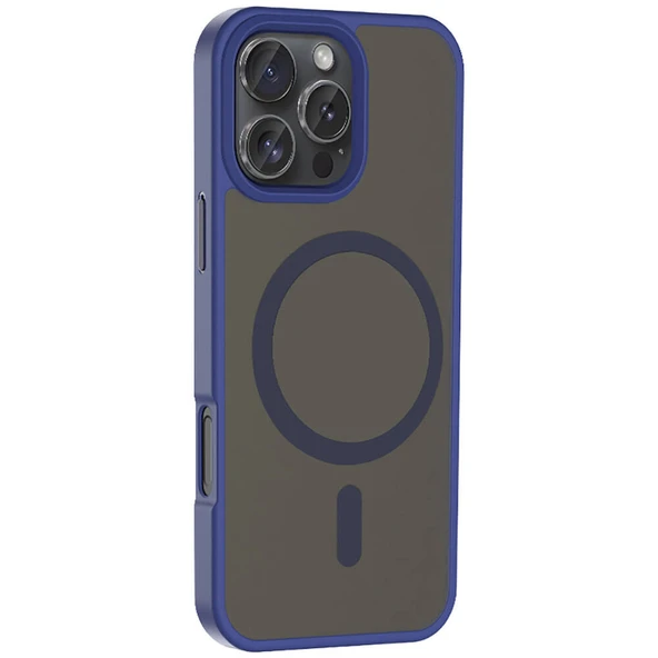 Apple iPhone 16 Pro Max Kılıf M-safe Şarj Özellikli Mat Arka Yüzey Zore Sio Kapak - 11