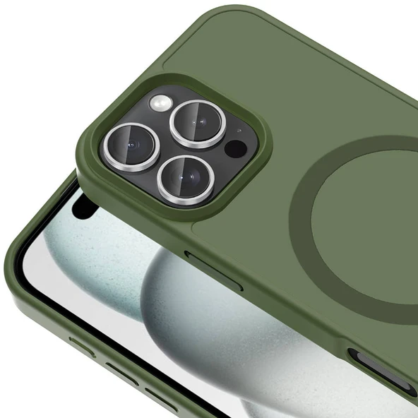Apple iPhone 16 Pro Max Kılıf M-safe Şarj Özellikli Mat Arka Yüzey Zore Sio Kapak - 3