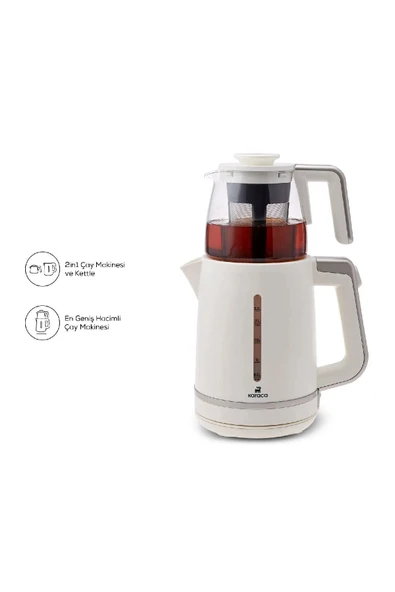 Karaca Maxi Tea XL 2in1 Mulberry Cam Demlikli 1700 W Çay Makinesi - 4