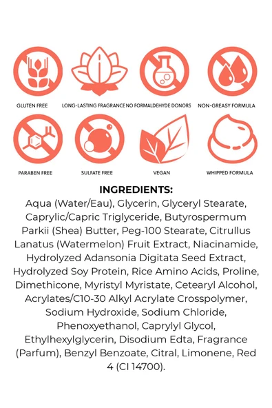 Tree Hut Watermelon Whipped Shea Body Butter Vücut Kremi 240GR - 7