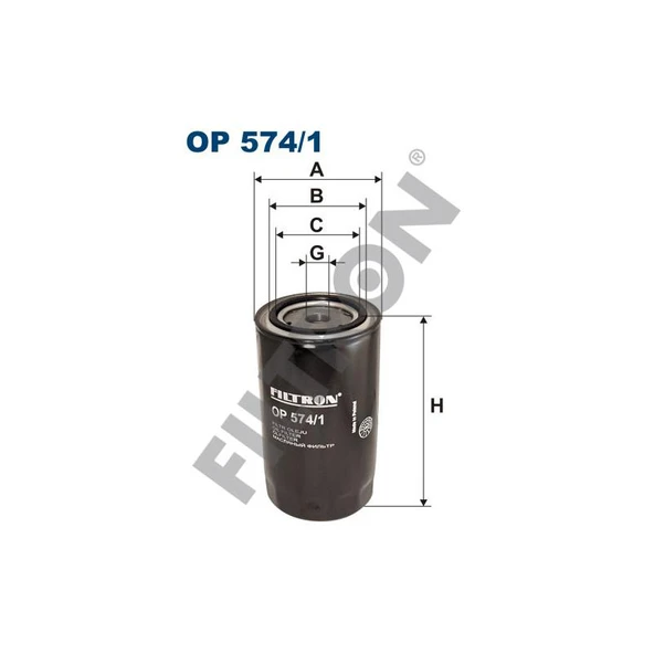 525515D1 YAĞ FİLTRESİ AKERMAN BOBCAT CAT DEMAG DOOSAN FAI HANOMAG HYSTER JCB KOMATSU LANDINI OP574/1