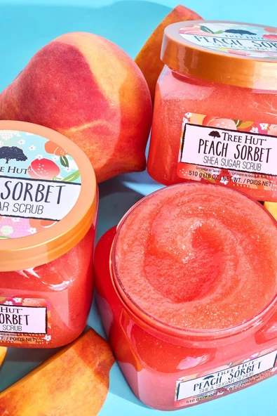 Tree Hut Peach Sorbet Shea Sugar Scrub Vücut Peelingi 510GR - 6