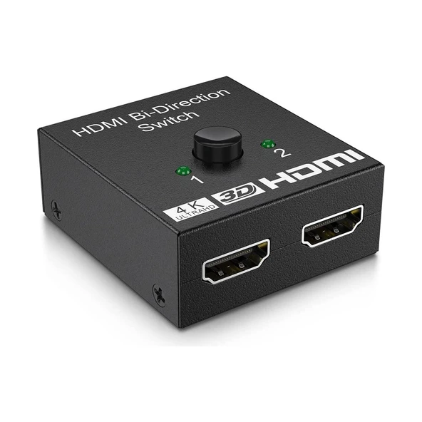 HDMI Switch → 4K 3D Destekli HDMI Switch – 2 Giriş 1 Çıkış veya 1 Giriş 2 Çıkış