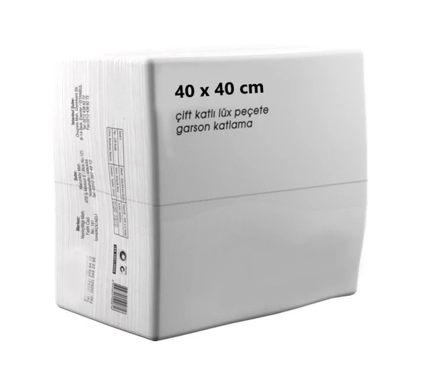 Omnisoft 40x40 cm Beyaz 1/8 Garson Katlı Servis Peçetesi 1200 Ad - 2