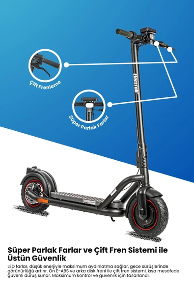 Electroll N65 Elektrikli Scooter - Yenilikçi Teknoloji, Zarif Tasarım, Üstün Konfor, Güvenli Sürüş - 2