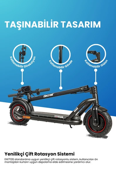 Electroll N65 Elektrikli Scooter - Yenilikçi Teknoloji, Zarif Tasarım, Üstün Konfor, Güvenli Sürüş - 4