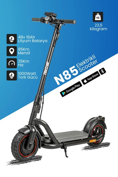 Electroll N85 Elektrikli Scooter - Yenilikçi Teknoloji, Zarif Tasarım, Üstün Konfor, Güvenli Sürüş