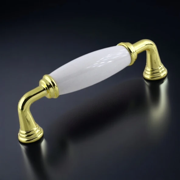 Kapıdağı Porselen Metal Kulp 96 mm Mobilya Çekmece Mutfak Dolabı Dolap Kapak Kulpları Kulb Kulpu - Resim 3