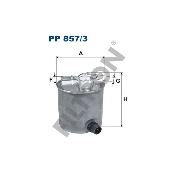 16400-JX52A YAKIT FİLTRESİ NISSAN QASHQAI XTRAIL RENAULT KADJAR KOLEOS 15- PP857/3 ürün görseli