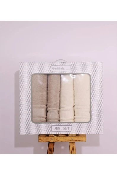 Özdilek Colourist Best Set Hamam Takımı - Bej-Krem
