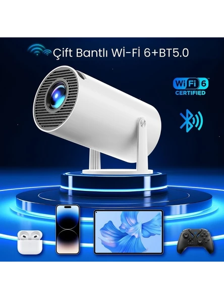 HY300A Taşınabilir Android 11 2.69 Inç 720P Akıllı Projektör 2025 - 4