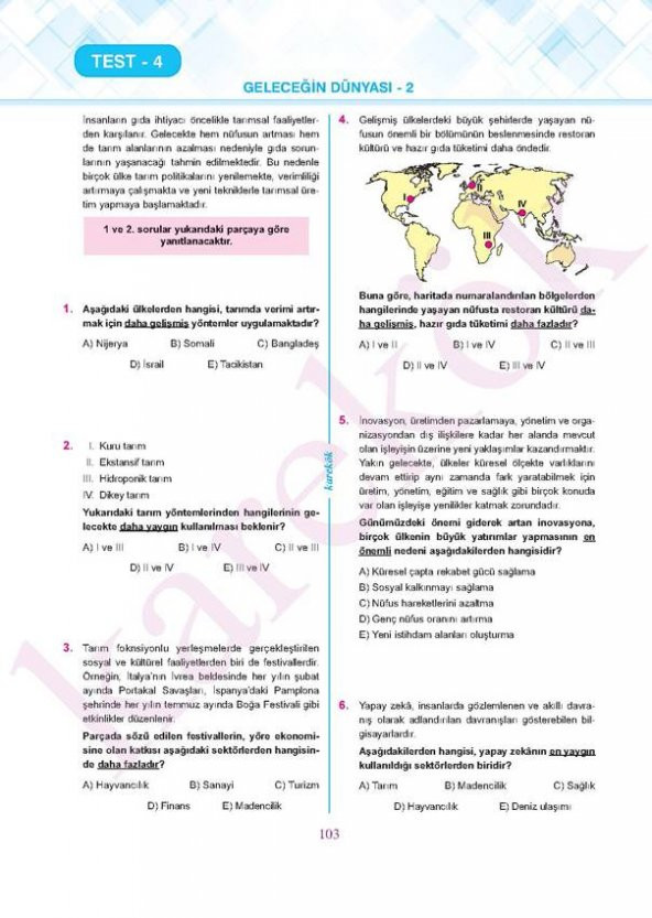KAREKÖK AYT COĞRAFYA SORU BANKASI - 4