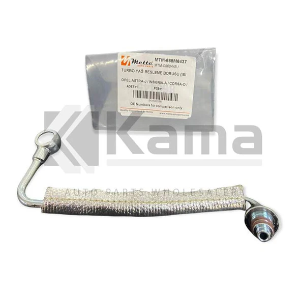 860445-25200947 TURBO YAĞ BESLEME BORUSU (ISI YALITIMLI) OPEL ASTRA-J / INSIGNIA-A / CORSA-D / MOKKA (A1.4NET/A1.4XER/B1.4NET) İTHAL