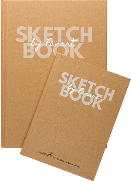 Fanart Academy Ciltli A5 Kraft Sketch Pad 96yp 80gr  - Kraft