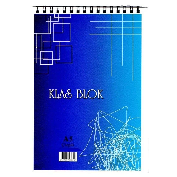 KLAS BLOKNOT A5 CIZGILI SPIRALLI 100 YAPRAK (1467)