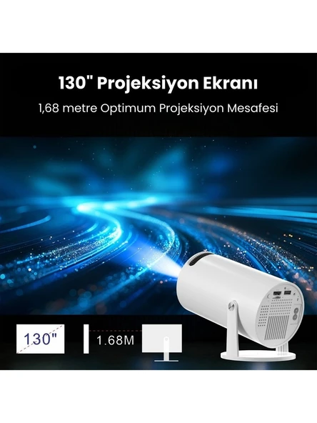 HY300A Taşınabilir Android 11 2.69 Inç 720P Akıllı Projektör 2025 - 5