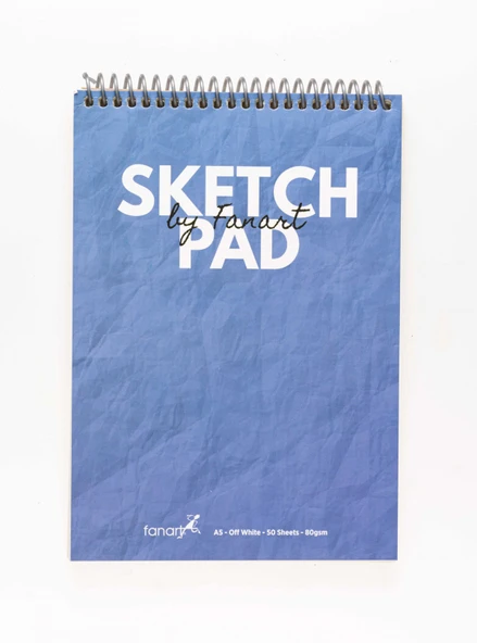 Fanart Academy Üstten Spiralli A5 Sketch Pad 80gr 50yp  - Akdeniz Mavisi ürün görseli