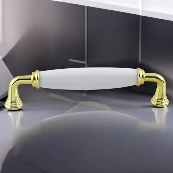 Kapıdağı Porselen Metal Kulp 128 mm Mobilya Çekmece Mutfak Dolabı Dolap Kapak Kulpları Kulb Kulpu - Resim 5