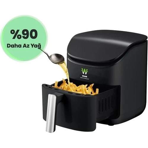 Wiami Airfryer 3.5 L Akıllı Yağsız Hava Fritözü Siyah - 2