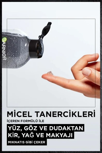 Garnier Micellar Kömür Kusursuz Makyaj Temizleyici Jel 400 ml - Resim 5