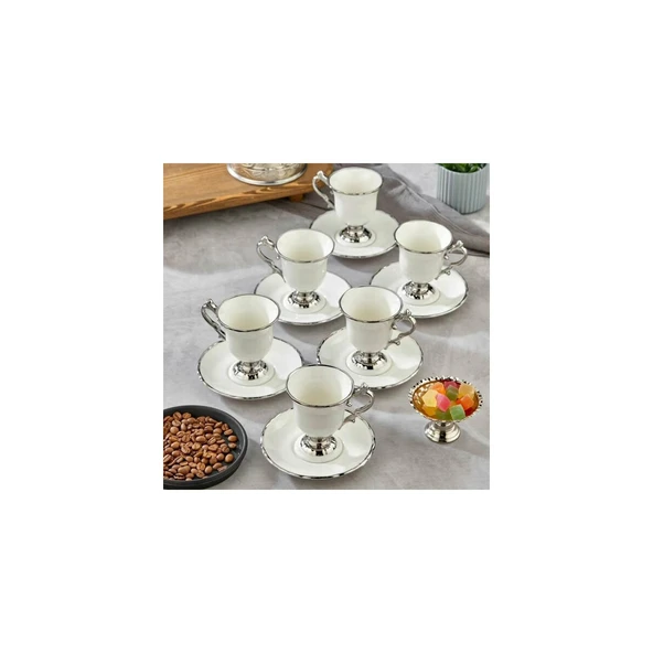 AKILLIELMA-COOKER FİNCAN TAKIMI KAHVE PORSELEN 12 PARÇA CKR3535