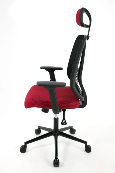 ZEON | COMFORT Ofis koltuğu Çalışma Koltuğu |Kırmızı |Siyah Yıldız Ayak - 2