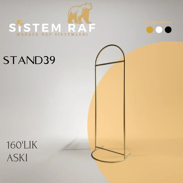 160lık Gold Askılık - Orta Stand
