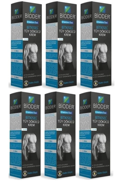 Bioder Tüy Dökücü Krem Bio-Epilation Erkekler için 100 ml 6 Adet