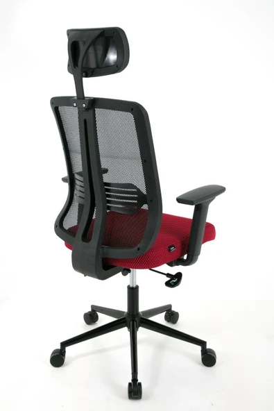 ZEON | COMFORT Ofis koltuğu Çalışma Koltuğu |Kırmızı |Siyah Yıldız Ayak - 5