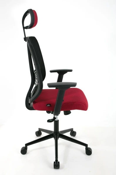 ZEON | COMFORT Ofis koltuğu Çalışma Koltuğu |Kırmızı |Siyah Yıldız Ayak - 3