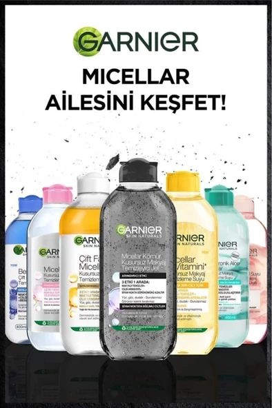 Garnier Micellar Kömür Kusursuz Makyaj Temizleyici Jel 400 ml - Resim 7