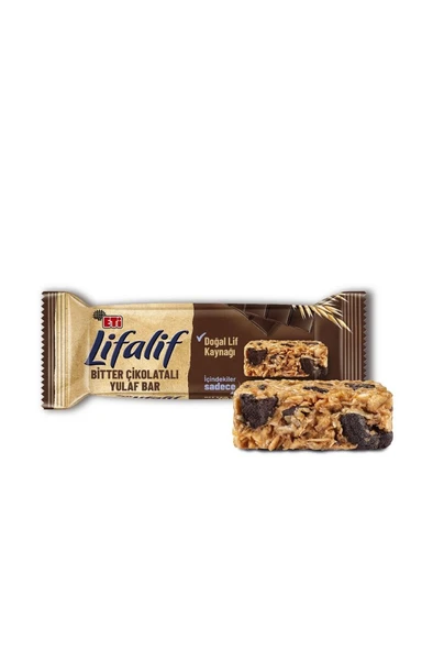Lifalif Bitter Çikolatalı Yulaf Bar 35 g x 16 Adet - 3