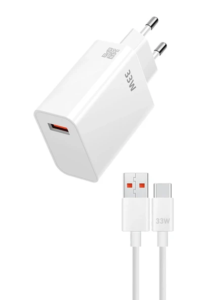 giyitec OPPO A78 A95 A96 5G F19 Find N Uyumlu 33W Süper Hızlı Şarj Aleti Seti Adaptör Usb to Type-c Kablo ürün görseli