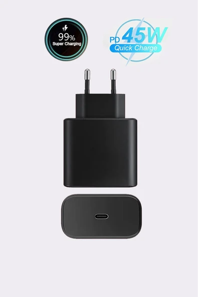 giyitec Vivo V29 Lite 5g / V25 / V23 5g Uyumlu 45w Hızlı Şarj Adaptörü Şarj Başlığı Pd Type-c Girişli - Resim 3