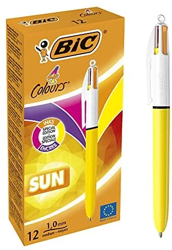 Bic 4 Colour Sun 4 Renkli Tükenmez Kalem - Pastel Renkler - 3