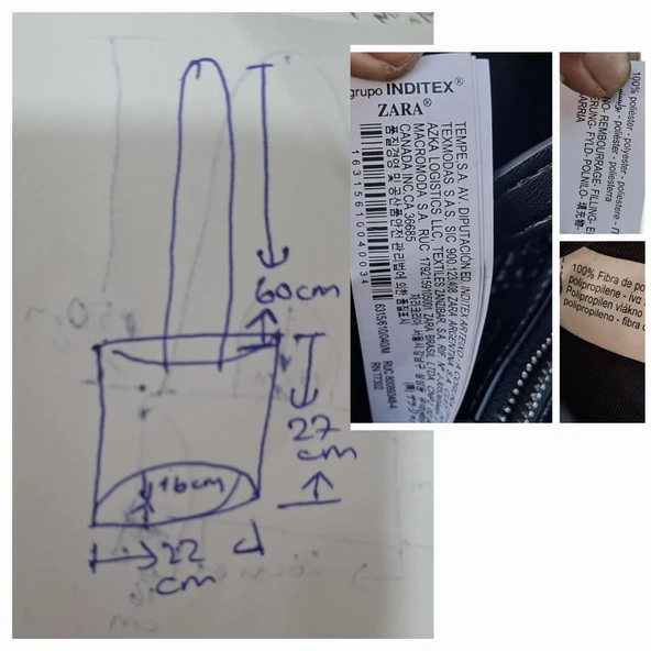 ORİJİNAL ZARA BEDARF MODEL BUKET SİYAH GÜNLÜK ÇANTA - 10