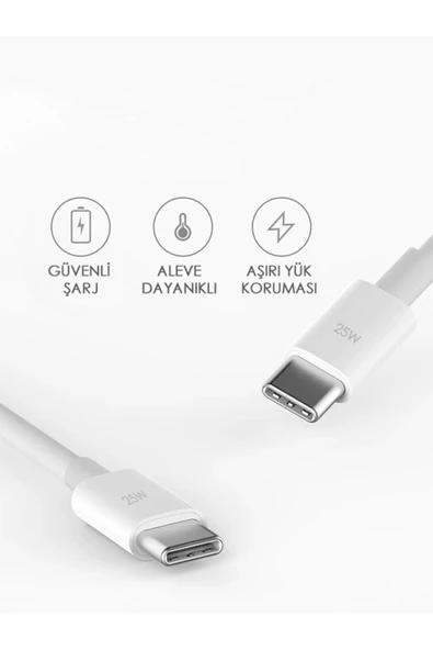 giyitec Samsung Galaxy S22 5G Uyumlu Hızlı Şarj / Data Kablosu 3.0A 25W PD Teknolojisi - Resim 3