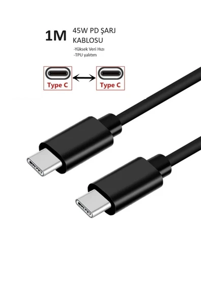 giyitec Samsung Galaxy S20 Ultra S22+ Ultra S23+ Ultra S24+ Ultra Uyumlu 45W Süper Hızlı Şarj Data Kablosu - Resim 2