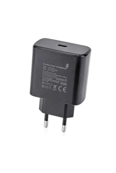 giyitec Samsung Galaxy S24 Ultra S24+ Uyumlu 45W Turbo Hızlı Şarj Adaptörü Şarj Başlığı PD Type-C Girişli - Resim 3