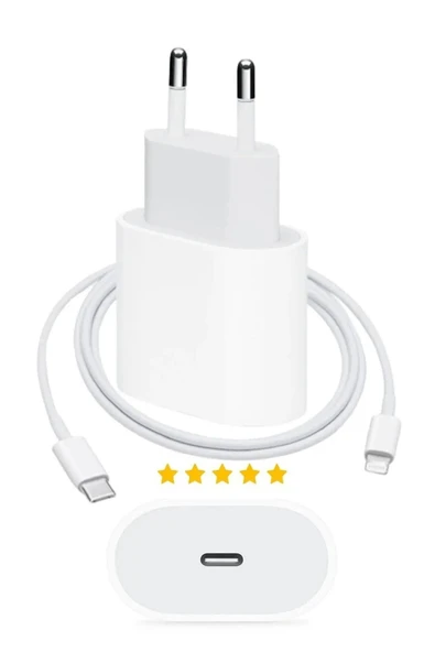 giyitec iPHONE Lightning Serilerle Uyumlu Hızlı Şarj Aleti Seti 6 7 8 X 11 12 13 14 Pro Max Plus ürün görseli