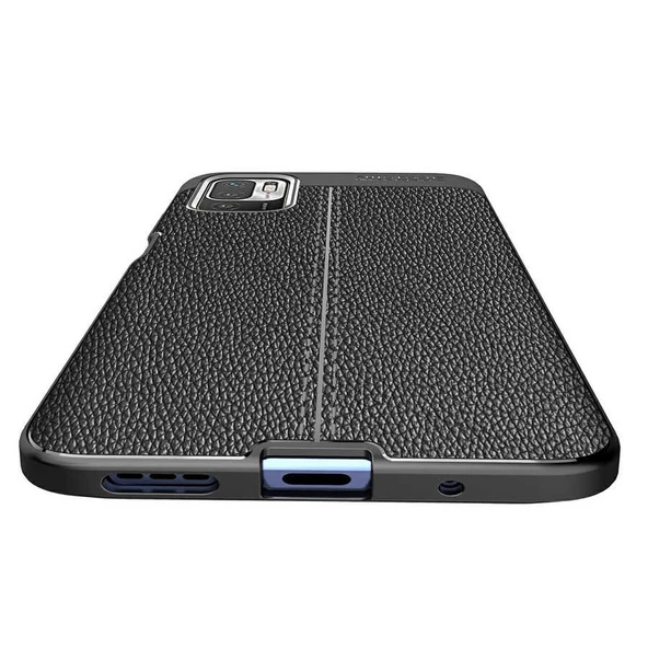 Xiaomi Poco M3 Pro Kılıf Zore Niss Deri Desenli Silikon Kılıf - Resim 6