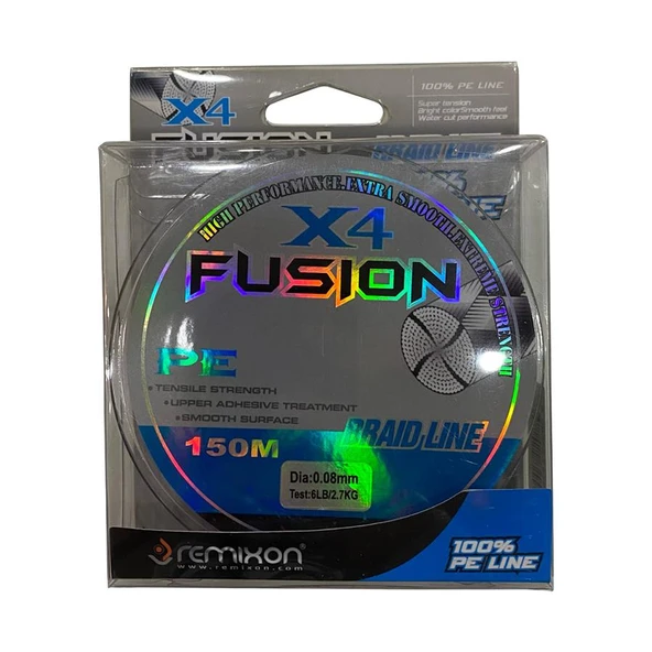 Remixon Fusion X4 Braid Line İp Misina 0.08 mm | 2.7 kg | 150 mt - 4