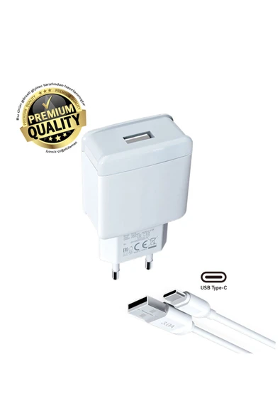 giyitec Samsung Galaxy S9 S9+ Plus Uyumlu 18W Hızlı Şarj Aleti Qualcomm Quick Charger 3.4A USB To Type-C - 3